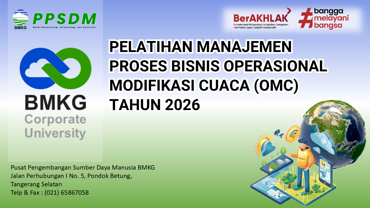 Pelatihan Manajemen Proses Bisnis Operasional Modifikasi Cuaca (OMC) Tahun 2026